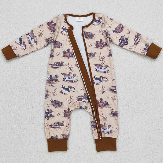 Duck Print Fall Infant Baby Rompers LR0667