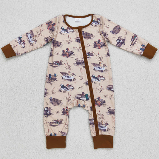 Duck Print Fall Infant Baby Rompers LR0667