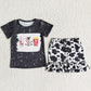 Baby Girls Clothing Outfits Cow Printed Cute Toddler Girl Summer Clothes Set C16-7