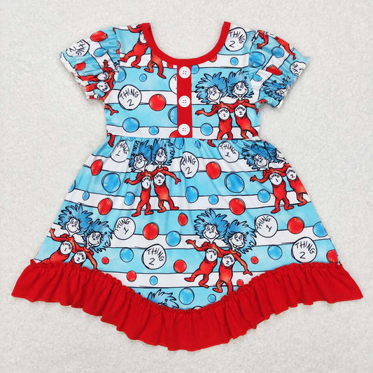 Baby Girls Dress Hats Short Sleeve Knee Length Dresses GSD0557