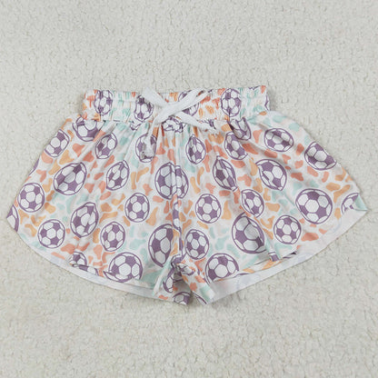 Baby Girls Shorts Football Colorful Leopard Summer Shorts Bottoms SS0582 6.24