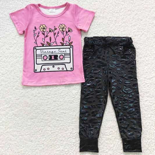 Boutique Girls Clothing Short Sleeve Pants Sets GSPO0816