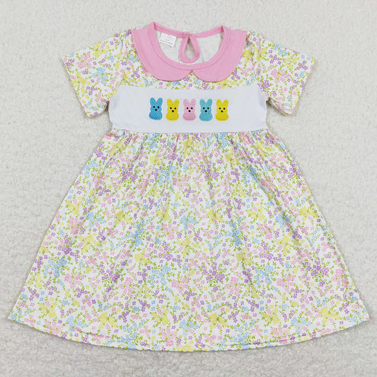 Bunny Rabbit Embroidery Baby Girls Dress Easter Dresses GSD0649