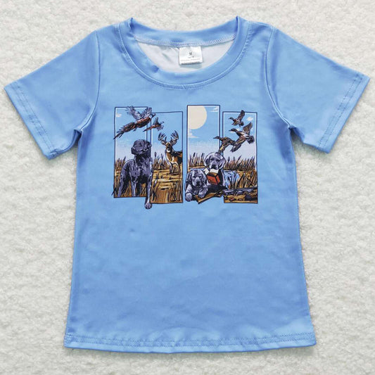 Baby Boys Clothes Top Hunting Dog Duck Deer Short Sleeve Tee Shirts Tops BT0509