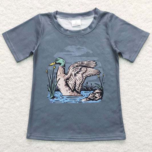 Baby Boys T-shirts Hunting Mallard Duck Short Sleeve Tee Shirts Tops BT0508