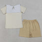 Baby Boys Clothes Embroidery Cross Sheep Stripe Top Shorts Clothes Sets BSSO1777 GSSO3019