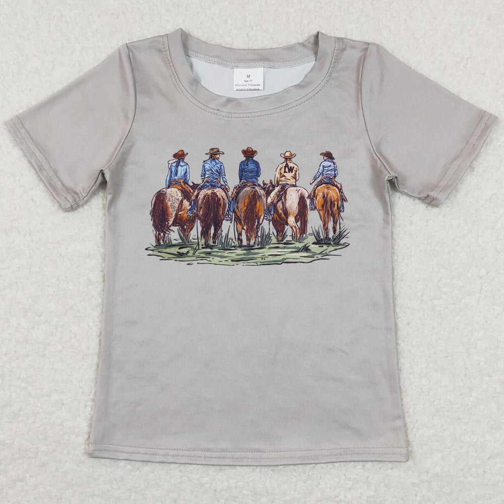 Baby Boys Clothes Western Rodeo Short Sleeve Tee Shirts Tops BT0505