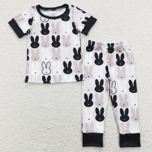 Boutique Baby Kids Pajamas Bunny Rabbit Easter Sleepwear Set BSPO0317