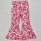 Baby Girls Jeans Pants Pink Turquoise Denim Flare Pants Jeans P0735