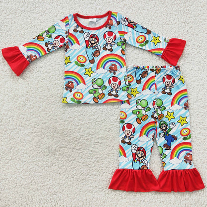 Cartoon Girls Pajamas Fashion Kids Sibling Sleepwear Sets GLP0668