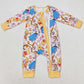 Baby Infant Girls Bamboo Rompers Cartoon Zip Rompers LR0971