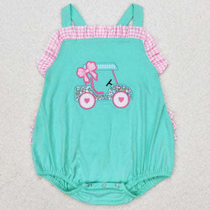 Baby Infant Girls Rompers Golf Straps Ruffle Floral Summer Rompers SR1223