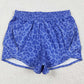 Adult Women Shorts Blue Leopard Yoga Summer Shorts SS0470 5.8