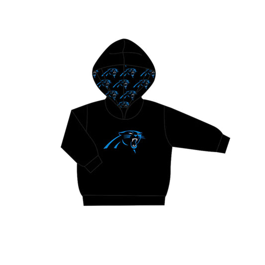 Preorder (moq 5)Baby Boys Black Long Sleeve Leopard Team Hoodies Top 7.21