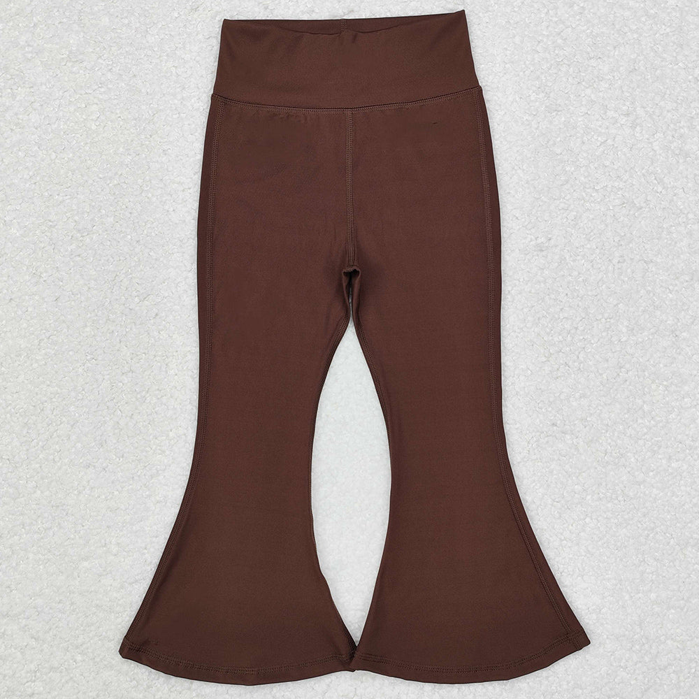 Baby Girls Pants Brown Yoga Active Wear Bell Bottom Pants P0571