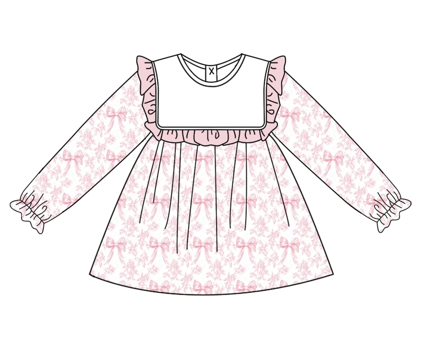Preorder(moq 5) Baby Girls Dress Knee Length Dresses 8.16