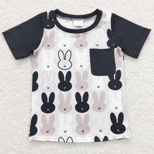 Bunny Rabbit Print Baby Kids Clothes Tops Easter T-shirt BT0589