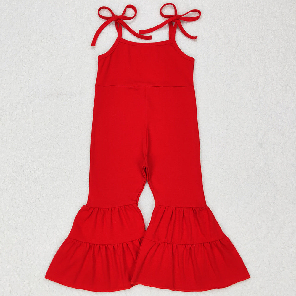 Boutique Baby Girls Jumpsuit Red Bell Bottom Jumpsuits SR0450