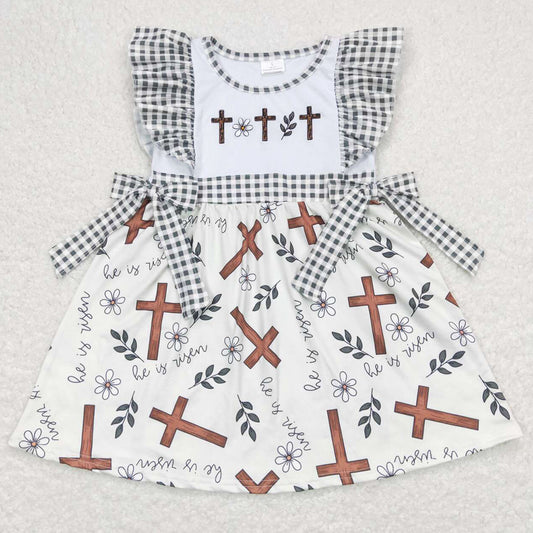 Baby Girls Dress Easter Cross Knee Length Dresses GSD0680