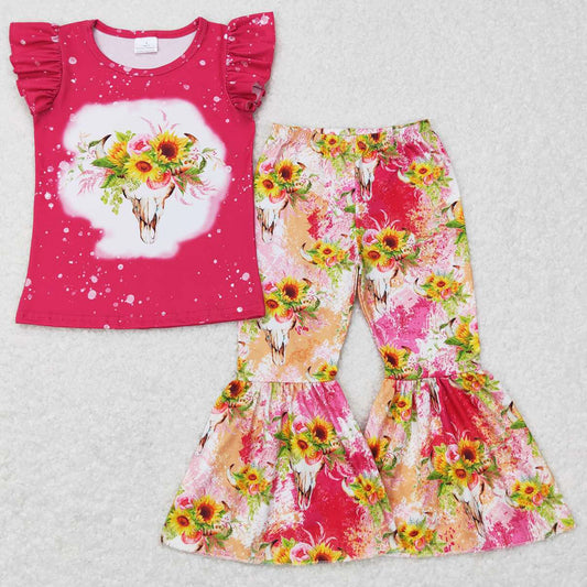 Cow Print Baby Girls Clothes Bell Bottoms Outfits GSPO0913