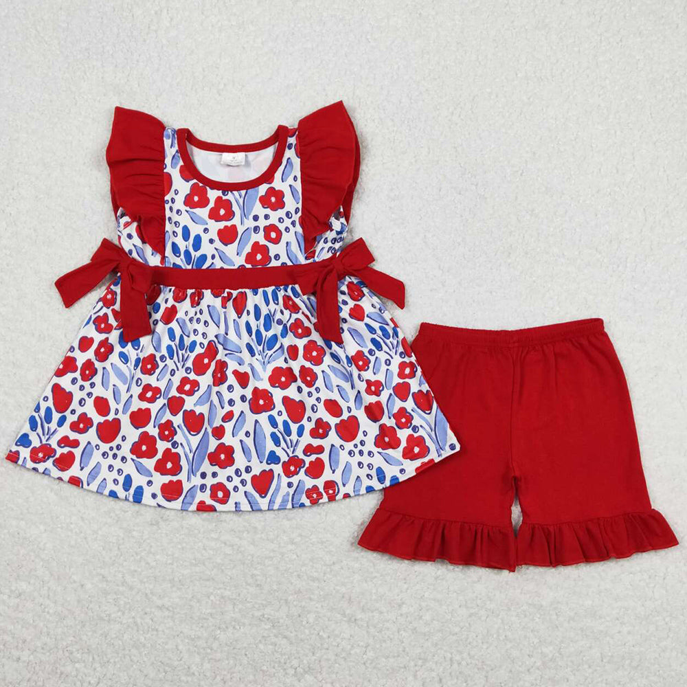 Boutique Baby Girls Clothes Summer Tunic Tops Shorts Outfits GSSO0609