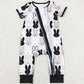 Baby Infant Kids Romper Easter Black Rabbits Zip Rompers SR1012