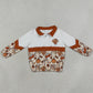 Baby Girls Clothes Turkey Bows Pumpkins Thanksgiving Zip Pullovers Top GT1723