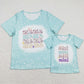 Mommy & Me Girls Mama Adult Easter Mini Blue Short Sleeve Tee Shirts Tops GT0448 GT0449