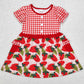 Baby Girls Dress Red Checkered Strawberry Knee Length Dresses GSD1612 3.22