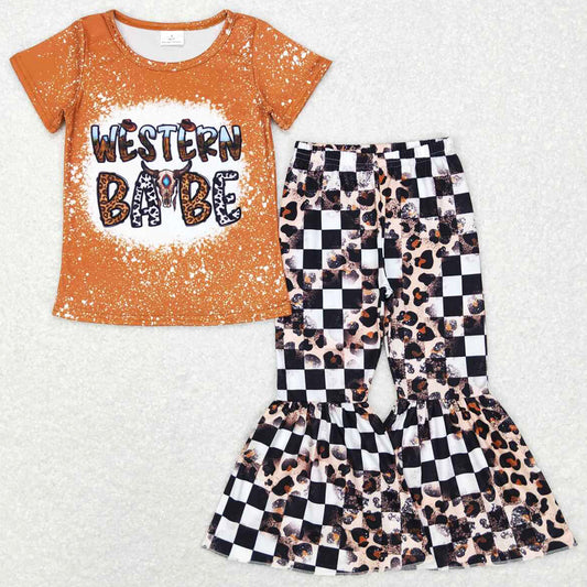 Weastern Babe Boutique Girls Clothes Cow Print Outfits GSPO0388