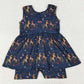 Baby Girls Jumpsuits Navy Sleeveless Horses Cactus Skort Jumpsuits SR3071 7.9