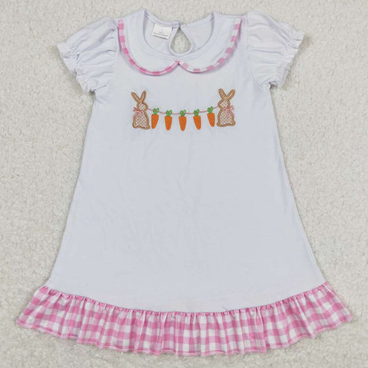 Baby Girls Dress Easter Rabbit Carrot Knee Length Dresses GSD0609