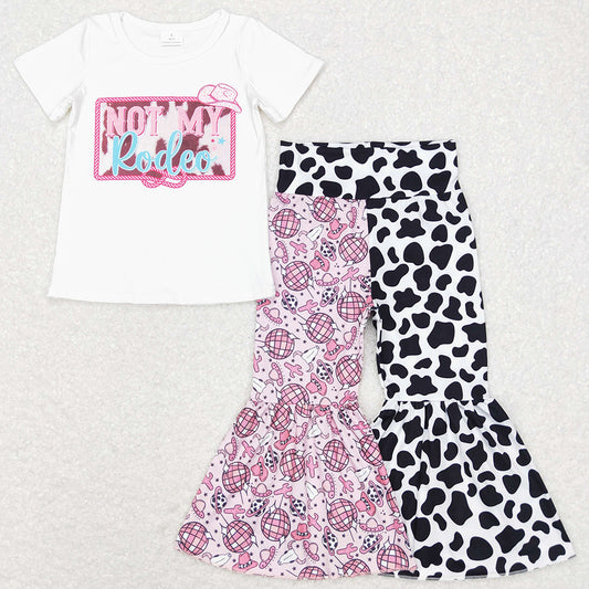 Boutique Baby Girls Clothes Short Sleeve Bell Pants Sets P0369