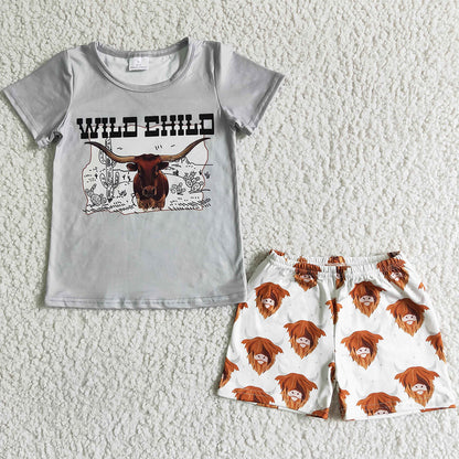 Fashion Kids Designer Clothes Boys Summer Outfits Cute Baby Boy Clothes Set BSSO0004