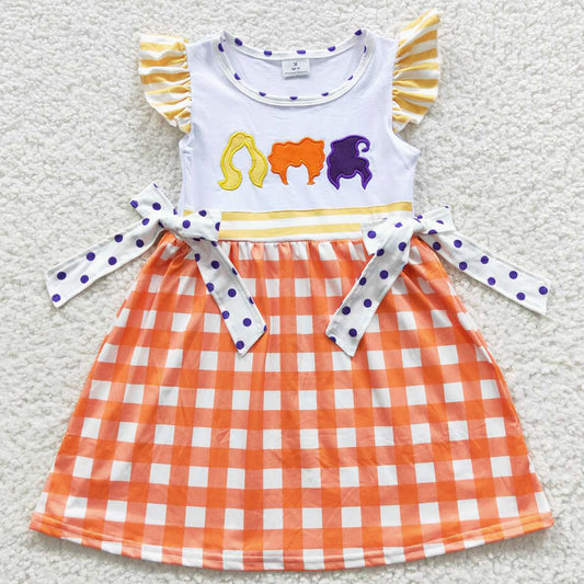 Baby Girls Dress Halloween Orange Bow Dresses GSD0382