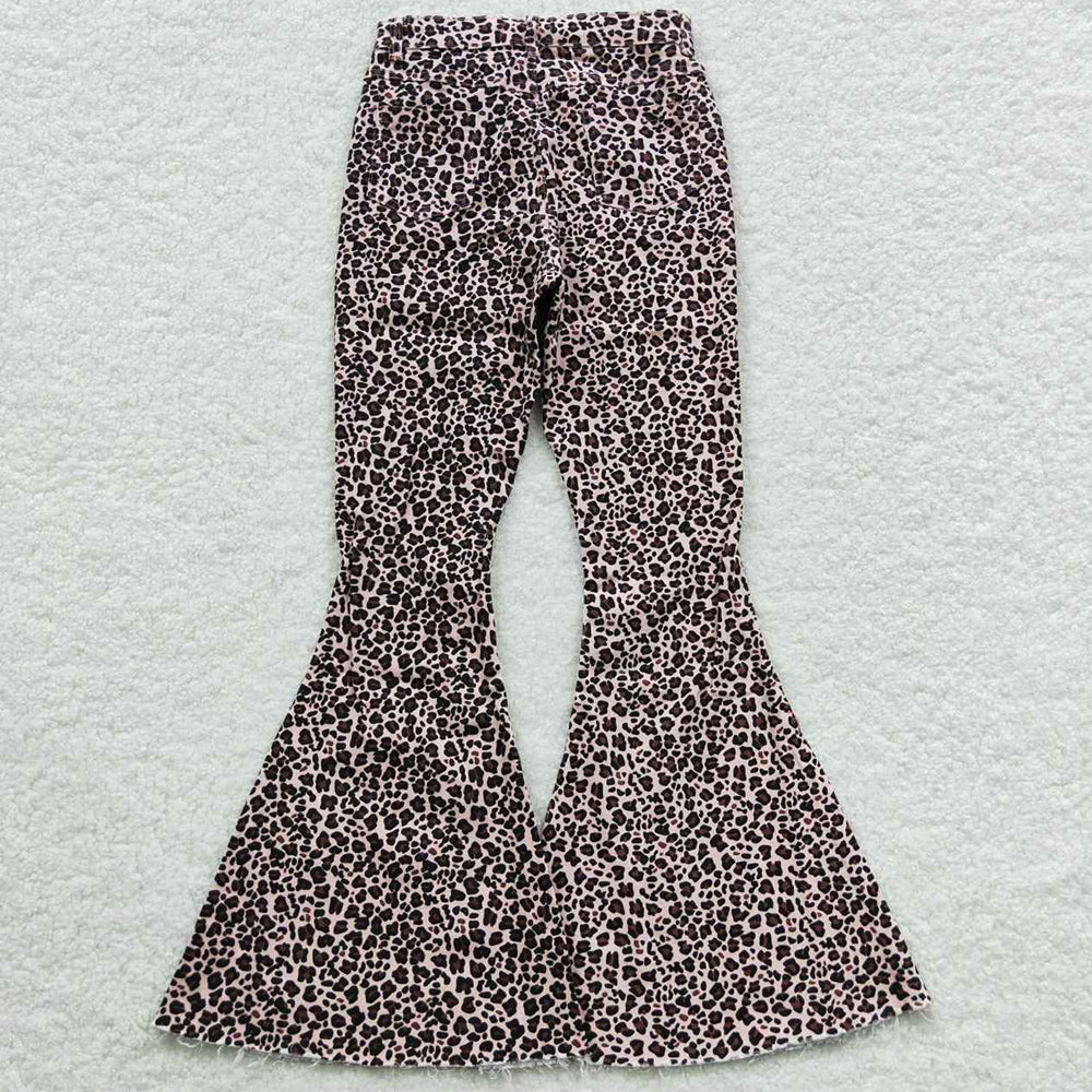 New Boutique Adult Jeans Pants Leopard Women Denim Pants P0117