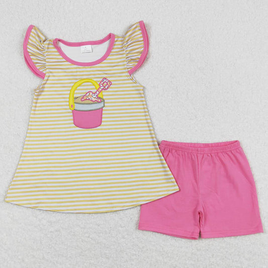 Boutique Baby Girls Clothes Summer Ruffle Shorts Sets GSSO0600