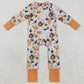 Baby Girls Rompers Farm Bats Pumpkins Halloween Zipper Footie Rompers LR2444 8.9