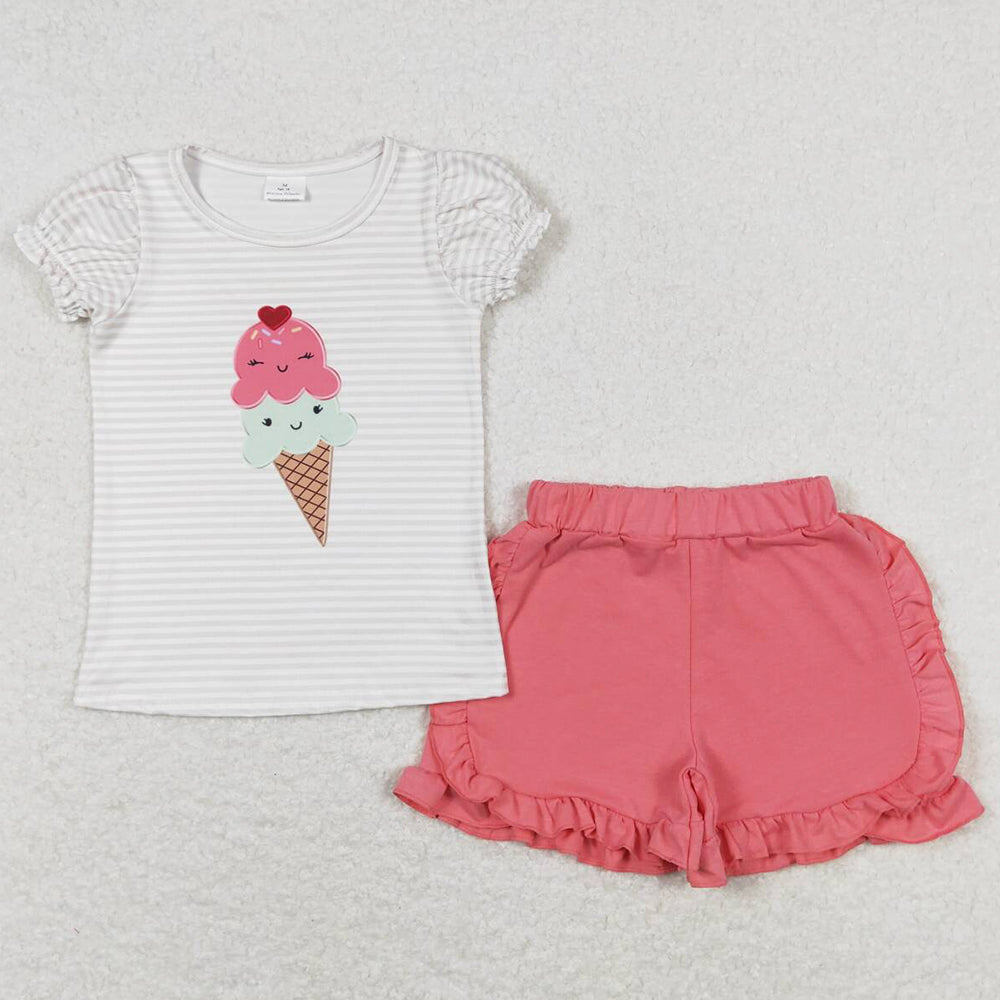 Hot Sale Baby Girls Clothes Summer Shorts Sets GSSO0579