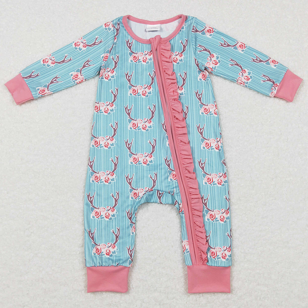 Deer Print Boutique Infant Baby Girls Rompers LR0712