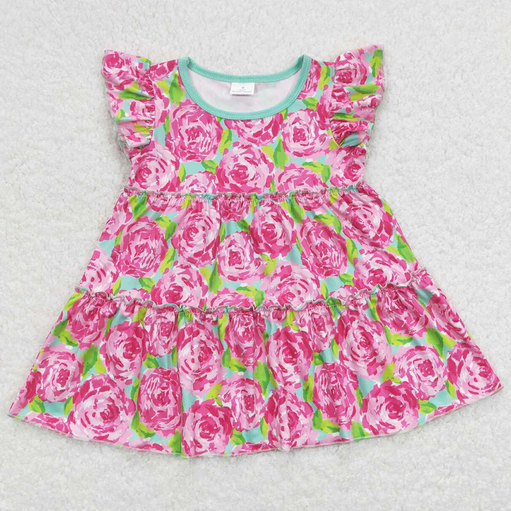 Flower Print Baby Girls Clothes Tops Shirts GT0475