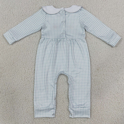 Baby Boys Rompers Embroidery Turkey Pumpkins Thanksgiving Rompers LR3105