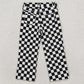 Baby Boys Jeans Black Check Denim Cool Pants P0122 3.28