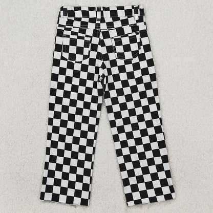 Baby Boys Jeans Black Check Denim Cool Pants P0122 3.28