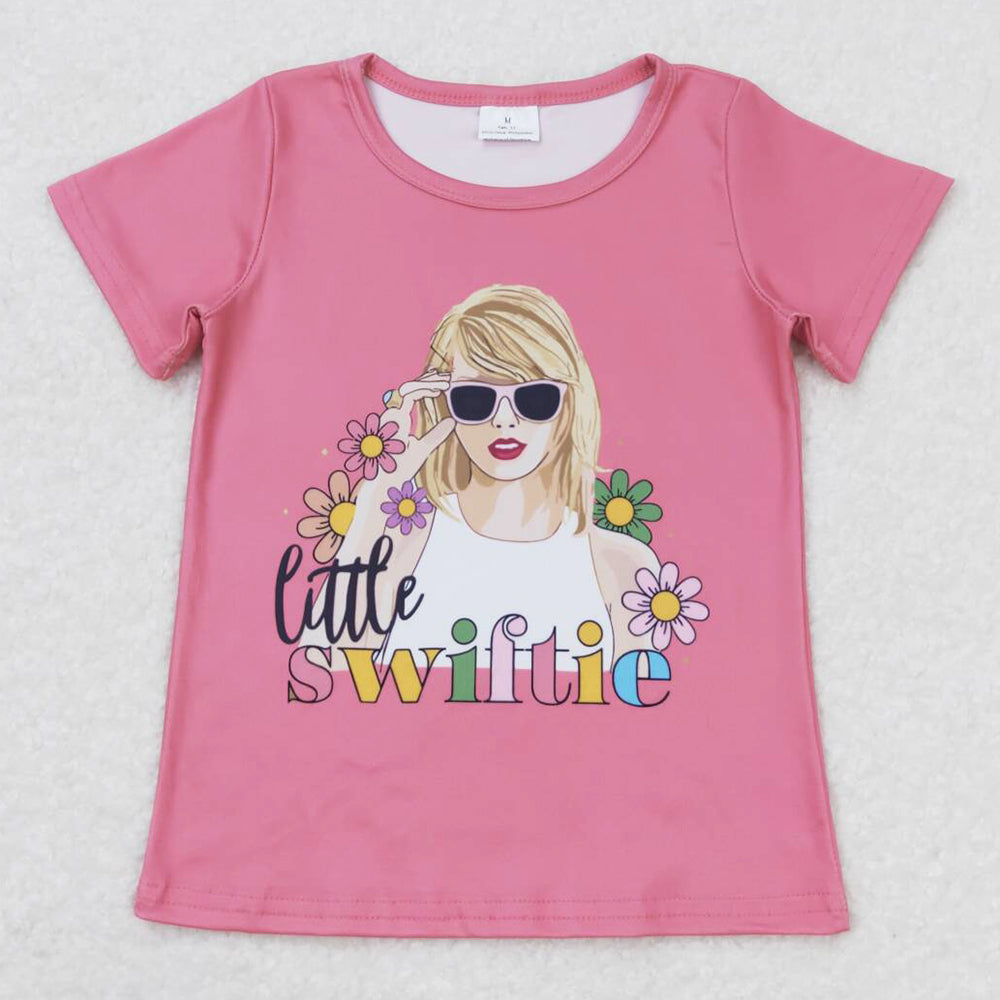 Baby Girls Clothes Little Flowers Short Sleeve Tee Shirts Tops GT0552