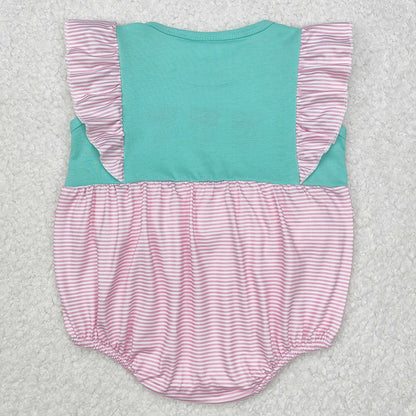 Baby Infant Girls Rompers Ballet Shoes Flutter Sleeve Rompers SR2326