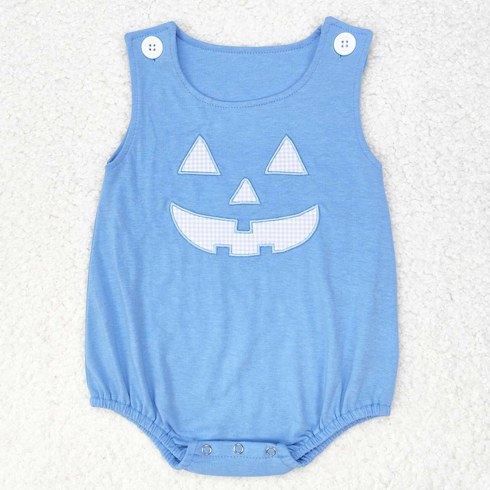 Baby Infant Boys Rompers Sets Blue Halloween Ghost Face 2pcs Shirt Rompers LR1172 LR1171