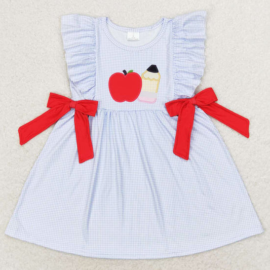 Baby Girls Dress Pencil Back To School Bows Knee Length Dresses GSD1143