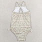 Baby Girls Swimsuits Strap Small Flowers Bows Swimsuits S0723