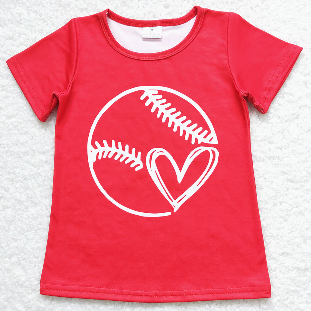 Baby Girls Clothes Baseball Short Sleeve Tee Shirts Tops GT0430